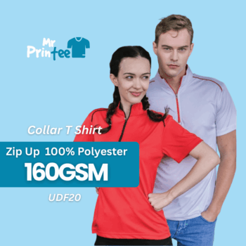 Zip Up Collar Polo T-Shirt (UDF20)