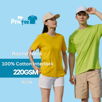 Round Neck 100% Cotton Tee